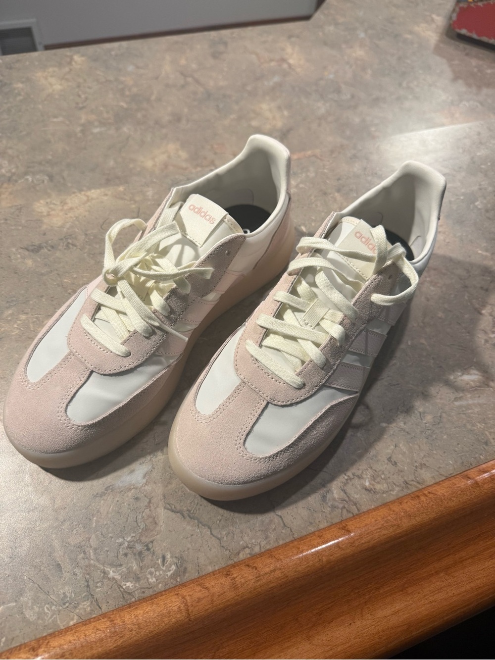 adidas Women’s Pale Pink and Cream Casual Sneakers